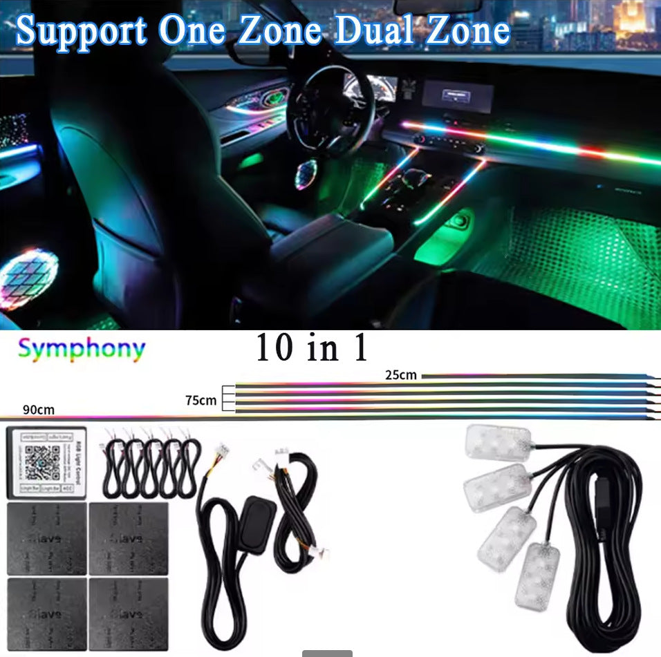 Dynamic In-car RGB Ambient Lighting With Mesmerizing Color Effects