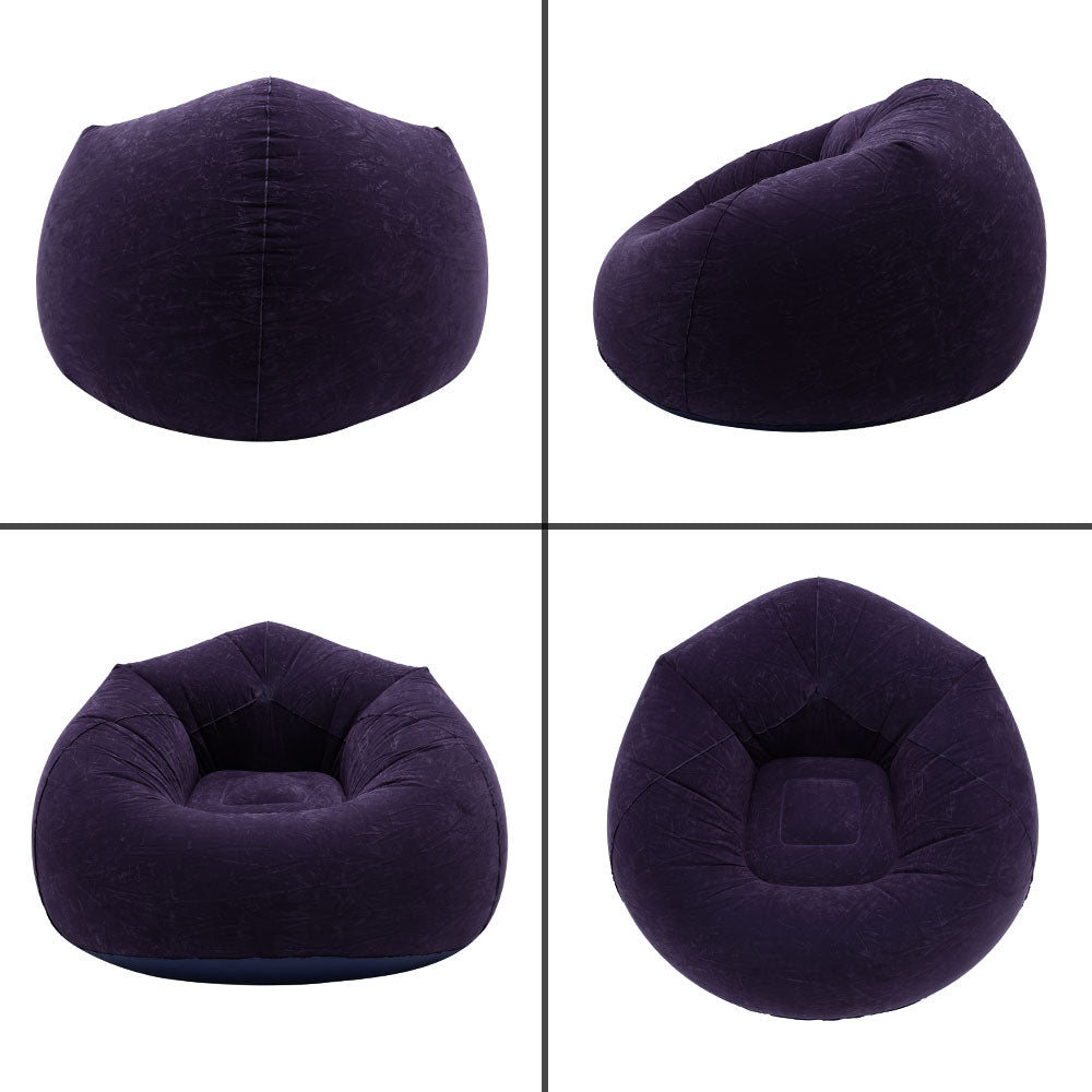 Flocking Inflatable Lounger Sofa
