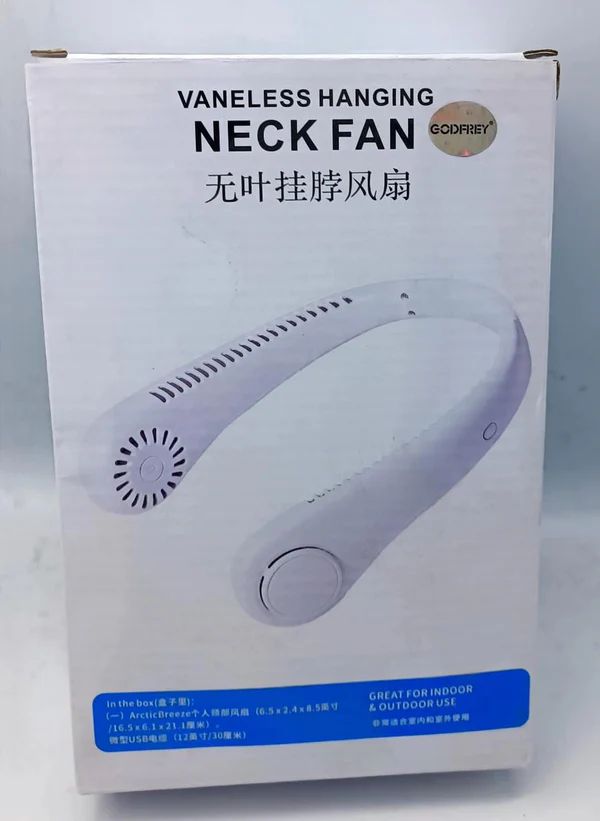Bladeless Neck Hanging Fan – Hands-Free Cooling Anywhere