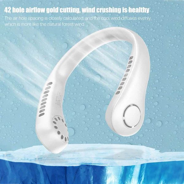 Bladeless Neck Hanging Fan – Hands-Free Cooling Anywhere