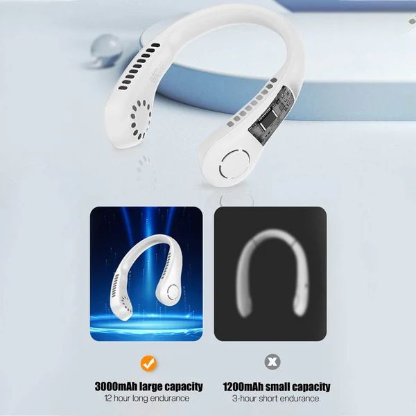 Bladeless Neck Hanging Fan – Hands-Free Cooling Anywhere